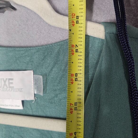 LUXE by Seraphine Maternity Nursing Dress Size 6 Green Gauze over Jersey - Picture 9 of 11